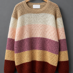 Color Block Open Knit Sweater